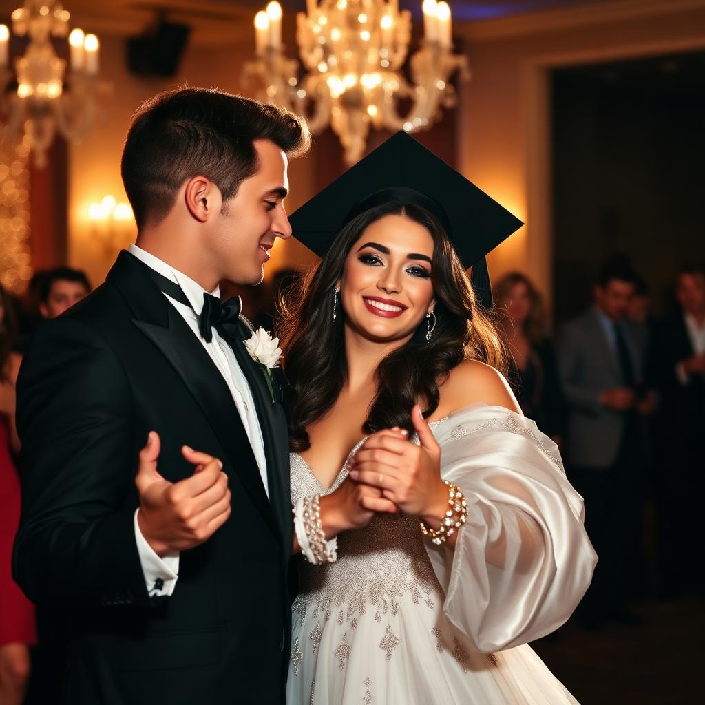 Casal dançando no baile